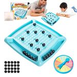 Magnetic Chess Game, Magnetic Stones Game Set, Magnetic Chess Set Battle Chess Board, Educational Checkers Game Battle, Portable Chess Board Party Supplies for Family Friend Gathering and Travel