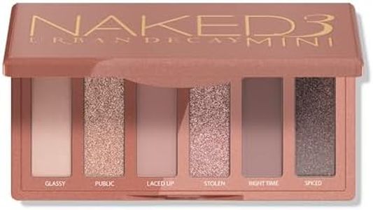 URBAN DECAY Naked 3 Mini Eyeshadow Palette, Soft Pink Neutral Eye Makeup, Matte & Shimmer Finish, 6 Rosy Nude Eye Shadows, Natural Everyday to Smokey Eye, Travel Friendly Size, Vegan, Cruelty-free