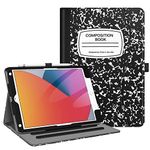 Fintie Case for iPad 9th / 8th / 7th Generation (2021/2020/2019) 10.2 Inch - [Corner Protection] Multi-Angle Viewing Stand Cover with Pocket & Pencil Holder, Auto Wake Sleep, Composition Book