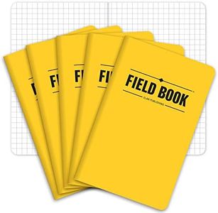 Elan Publishing Company Field Notebook/Pocket Journal - 3.5"x5.5" - Yellow - Graph Memo Book - Pack of 5