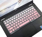 Keyboard Cover Skin for Dell Latitude 5480 5490 7490, Dell 3340 E3340 E7450 E7470 E5450 E5470 E5491 E7480 Laptop Silicone Keyboard Cover Keyboard Protector, Ombre Pink (US Layout, with Pointing)