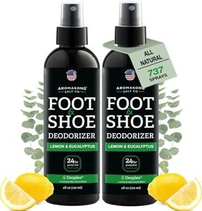 Aromasong Natural Shoe Deodorizer and Foot Spray | 2-Pack | 24-Hour Freshness Foot Odor Eliminator for Feet - Extra Strength Fresher for Smelly Shoes & Stinky Feet Spray with Refreshing Scent, 4oz