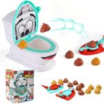 Funny Shoot Poop Game for Kids,Novelty Family Game Toilet Creative Toy with 12 Soft Plastic Toy Poops and 2 Launchers,Family Party Poop Shoot Game Toy Decompress Toys for Kids Christmas,Birthday Gifts