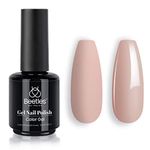 beetles Gel Polish, 1Pcs 15ml Sheer Pink Gel Polish, Light Nude Neutral Soak off Uv Nail Gel Manicure Home Salon Nail Art DIY Design Gift for Girls Women-CL130