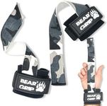 BEAR GRIP Power Straps - Weight lifting Straps (GreyCamo)