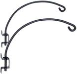 Set of 2 Panacea 85321 Black Contemporary Swivel Plant Brackets, Plant Hangers