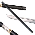 IUWEN Japanese Handmade, 1095 Carbon Steel, Tempered/Clay Tempered, Full Tang, Sharp, Scabbard， Straight Sword，…