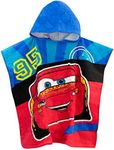 Disney Boys Towel Poncho Cars Red One Size