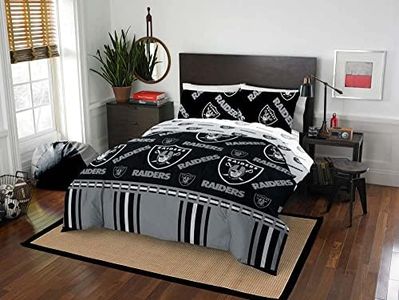 The Northwest Company NFL Las Vegas Raiders Bed in a Bag Set, Queen, Rotary Legacy