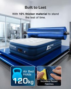 Active Era Single Inflatable Mattress – Air Bed with Built-In Pump