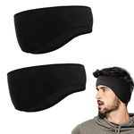 AWAVM Fleece Ear Warmers Headband/Ear Muffs Winter 2 PCS Headbands Fleece Headband for Adults Men & Women, Stay Warm & Cozy with our Thermal Polar Fleece & Performance Stretch