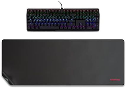 Cherry MX 3.0S Mechanical Keyboard MX Red Silent Switches for Gaming and Office Bundled with Premium XXL Desk Mat.