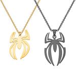 FUSTMW Spider Necklace Set Super Inspired Hero Gifts Spider Jewelry Gifts for TV Movie Fans Halloween Spider Gifts (spider necklace set)