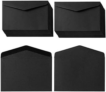 120 Pack Kraft Mini Envelopes Small Envelopes Self-Adhesive Tiny Pockets for Business Cards Christmas Holiday Small Gift Cards Invitations Cards(4.13"×2.76") (Black)