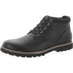 Dr. Scholl's Shoes Mens Logan Faux Leather Ankle Boots Black 10 Medium (D)