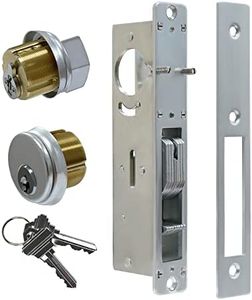Storefront Serratura per porta Alsecure Commerical Serratura da infilare per porte in alluminio per negozi 1.1/8 "Backset Argento