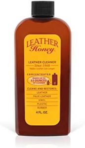 Leather Honey Leather Cleaner: Non-Toxic Leather Care Made in the USA Since 1968. Deep Cleans Leather, Faux & Vinyl - Couches, Car Seats, Purses, Tack, Shoes & Bags. Safe Any Colors & White Leather