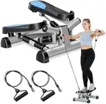 Efitment Mini Stepper Steppers for Exercise at Home Stair Step Cardio Thigh Master Workout Equipment Fitness Pedal Exerciser Non-Slip Pedals with Resistance Bands LCD Digital Monitor Climber - S023