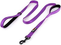 Primal Pet Gear Dog Leash 1.8m (6ft) Long - Traffic Padded Two Handle - Heavy Duty - Double Handles Lead for Control Safety Training - Leashes for Large Dogs or Medium Dogs - Dual Handles Leads,purple