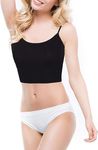 Fabluk® Women's Strappy Stretch Sports Bra Longline Yoga Tank Top Fitness Bra Workout Camisole Crop Tops | Free Size (Black)