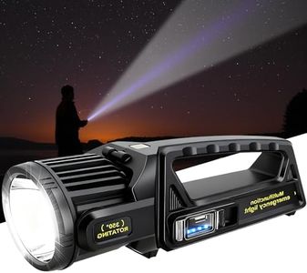 LETOUR LED Handscheinwerfer, Taschenlampe 450000LM Ultra-Long Standby Hochleistungs Campinglaterne 9 Modi Superheller Suchscheinwerfer