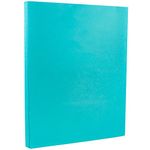 JAM PAPER Bright Coloured Cardstock - 215.9 x 279.4 mm Coverstock - 176gsm - Sea Blue Recycled - 50 Sheets/Pack