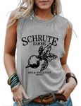 YourTops Women Schrute Farms Tank Top Bed and Breakfast Vintage Shirt (5-Light Grey,Small,)