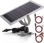 SUNER POWER 12V Waterproof Solar Battery Trickle Charger & Maintainer - 10 Watts Solar Panel Built-in Intelligent MPPT Solar Charge Controller + Adjustable Mount Bracket + SAE Connection Cable Kits