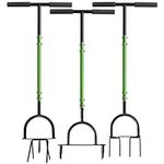 Unibos | Lawn Coring Aerator, Manual Grass Dethatching Turf Plug, Core Aerating Tool, Garden Tool, Heavy Duty Aeration for Compacted Soils and Lawns to Prevent Lawn Run-Off | Set of 3