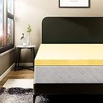 KISAA Living 1 Inch Memory Foam Mattress Topper for Back Pain Relief Firm Mattress Topper, Visco Foam Mattress Pad, Double Size Foam Topper for Double Bed (Double – 137 x 190 x 2.5 cm), Beige