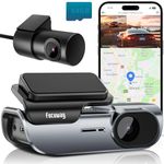 Dash Cam Front and Rear 4k Built-in GPS 5GHz WiFi, Free 64gb TF Card, Voice Control, Dash Cam for Car with Super Night Vision, WDR, Loop Recording, Supercapacitor, 160° Wide Angle, 24h Parking Monitor