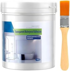 Rylan 1 Crack Seal Glue 300gm with Brush Transparent Waterproof Glue for Roof Leakage Crack Seal Agent Roof Water Leakage Solution Water Proof Glue Transparent Glue Waterproofing for Pipe Wall Tiles.