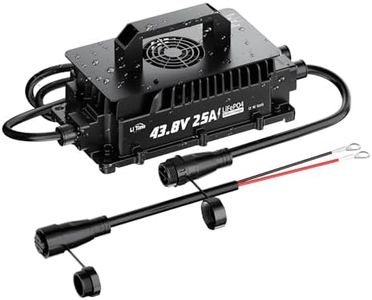LiTime IP65 Waterproof 43.8V 25A Lithium Battery Charger for 36V(38.4V) LiFePO4 Lithium Battery, Wide Applications for Golf cart, RV, 36V trolling Motor