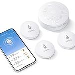 Winees WiFi Water Leak Detector, 3 Pack Water Sensors with 100dB Adjustable Alarm, Leak Alert Email&SMS Notification, 100M Transmission for Basement, Bathroom, Laundry, IFTTT, S1 Plus, 2.4G WiFi Only