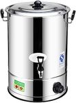 Large Capacity Hot Water Boiler Dispenser Catering Urn, Commercial Hot Beverage Dispenser Stainless Steel Coffee Urn for Coffee Juice Tea Hot & Cold Drinks,20L