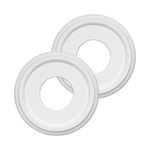 EIFHYT 2 Pack Molded PU Ceiling Medallion for Light Fixtures and Ceiling Fans, 10" OD x 4" ID （White）