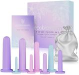 Ecoblossom Silicone Dilator Set - The Most Comfortable Dilators for Women with Pain - Pelvic Floor Trainer, Stretcher, and Expander (Full Set, Sizes 1-8)