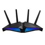 ASUS DSL-AX82U (AX5400) Dual Band WiFi 6 Extendable xDSL Modem Gaming Router, Gaming Port, Mobile Game Mode, Aura RGB, Included AiProtection Pro Security, Instant Guard, VPN, AiMesh Compatible