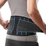 Copper-Infused Back Support Brace – Lightweight Lumbar Belt with 6 Supportive Stays for Lower Back Pain Relief, Muscle Spasms, Strains, Arthritis, and Sciatica – for Men and Women (XXL) (X-Large)