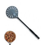 HS 9-inch Perforated Aluminium Pizza Turning Peel - Pizza Turner with 31-inch Adjustable Medium Handle, Lightweight Oven Accessory for Outdoor Pizza Ovens