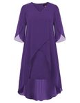 Hanna Nikole Plus Size Festive Dresses Women's Sleeveless Bridesmaid Dresses for Wedding Dark Purple 52 Large Sizes