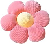 WYIKE Flower-Shaped Cute Pillow, Flower Cushion, Reading Pillow and Leisure and Comfortable Pillow, Car Cushion (Pink/Yellow, 60cm*60cm)