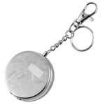 2pc Portable Pocket Ashtray/Vehicle Cigarette Ashtray, Glamified Mini Stainless Steel Ashtray with Key Chain and Cigarette Snuffer, Modern Ash Holder for Outdoor Use (Pocket Ashtray Keyring)