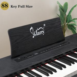 GLARRY 88-Key Digital Piano – Black Electronic Keyboard