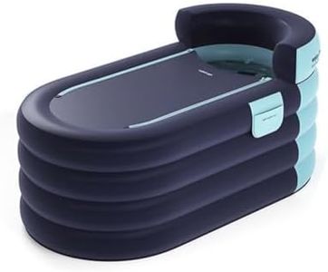 Zertylre Inflatable Adult Bathtub, Blue, Freestanding, Modern, PVC, 160cm x 84cm x 74cm, 40 Sec Inflation, Wireless Pump, 4 Layer, Ergonomic Design, 200kg Capacity