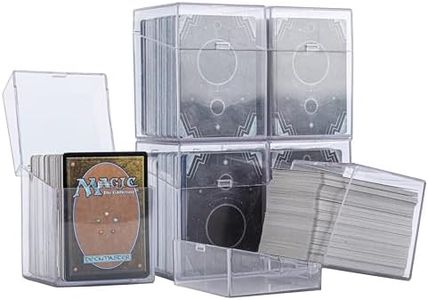 JEPISADI Deck Case for 200+ Cards | 6 Pack Waterproof Storage Box - Super Clear TCG/MTG/Baseball Card Organizer (1200+ Capacity)​