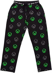 Xbox Lounge Pants Mens Black Game Console Pyjamas Trouser Bottoms Pjs X-Large