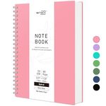 RETTACY Blank Notebook A4, Plain Note book 120gsm With 300 pages/150 Sheets for Drawing, Plastic PVC Hardcover, for Sketch Writing Women Men School, 21.5 x 27.9cm - Pink