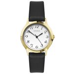 Sekonda Clarke Ladies 27mm Easy Read Quartz Watch White Dial Analogue Display and Black Strap