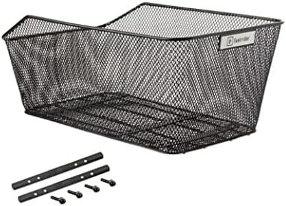 Fastrider FastRider Panier de Vélo Arrière et Avant Porter, Panier Vélo 25L, Résistant à l'eau, Montage Fecile, Bike Basket, Métal Noir Bicycle Basket Large